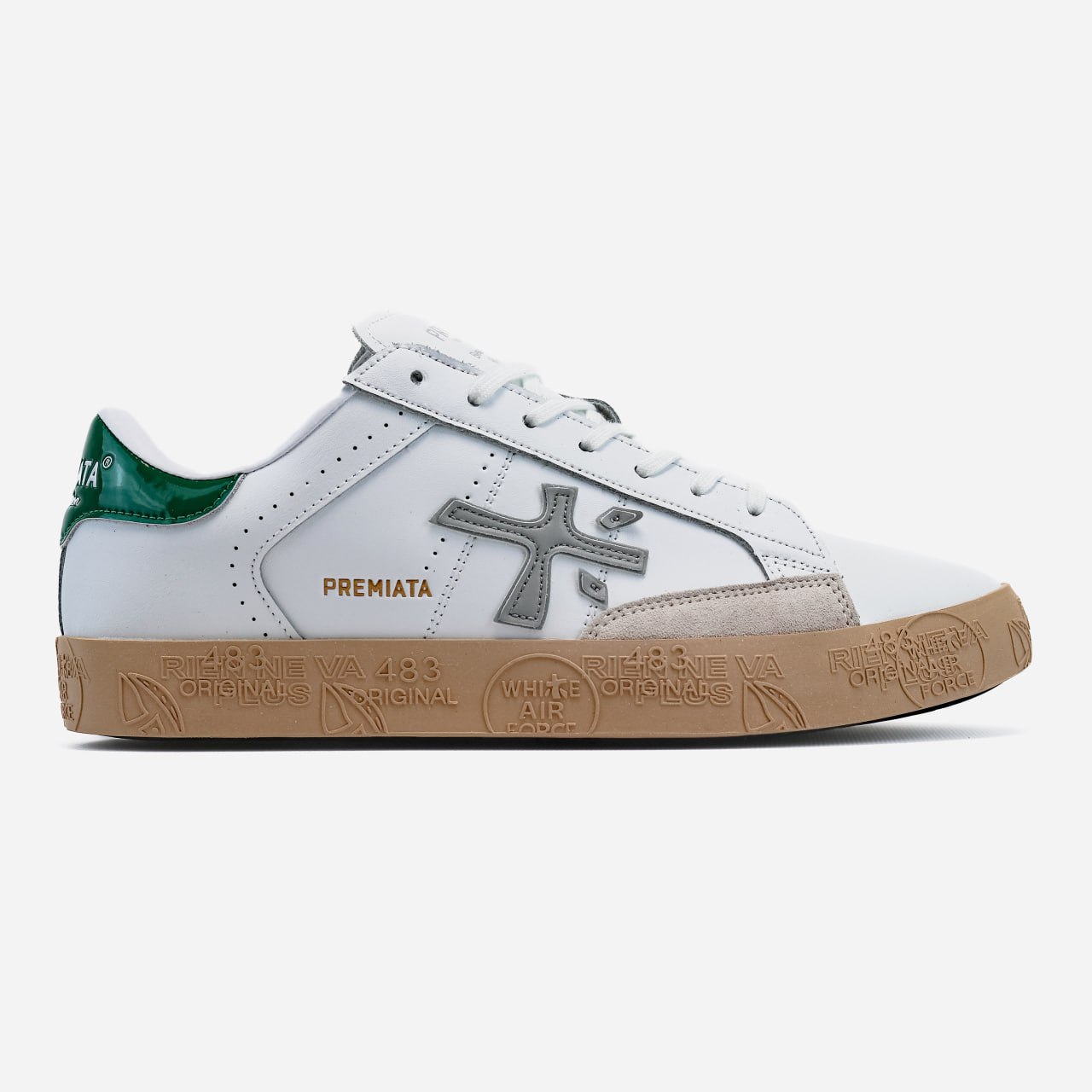 Premiata Steven White Beige Green