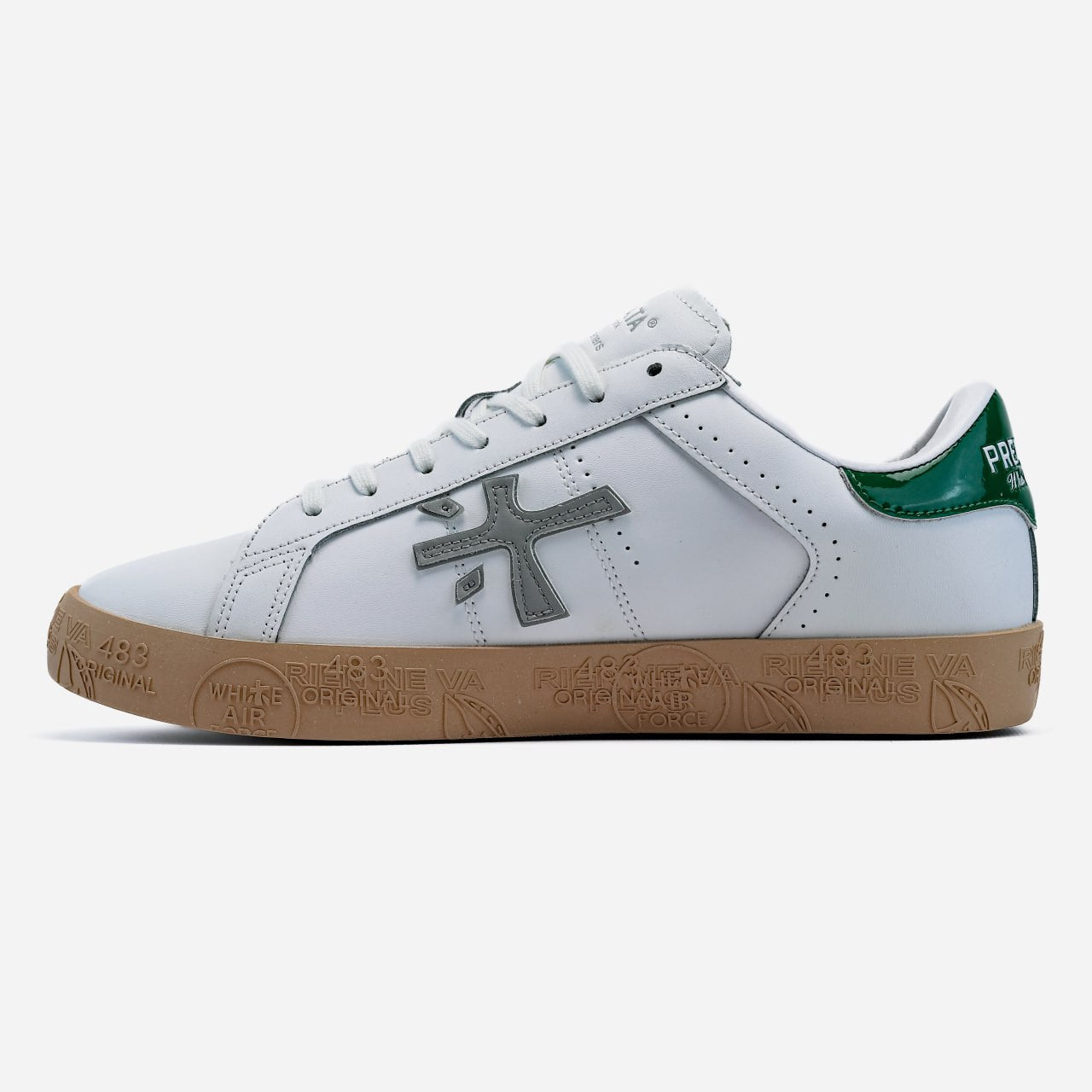 Premiata Steven White Beige Green