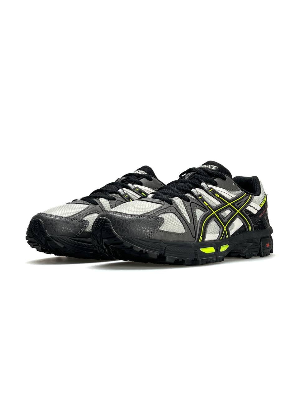 ASICS Gel-Kahana 8 Grey White Black Neon Lines