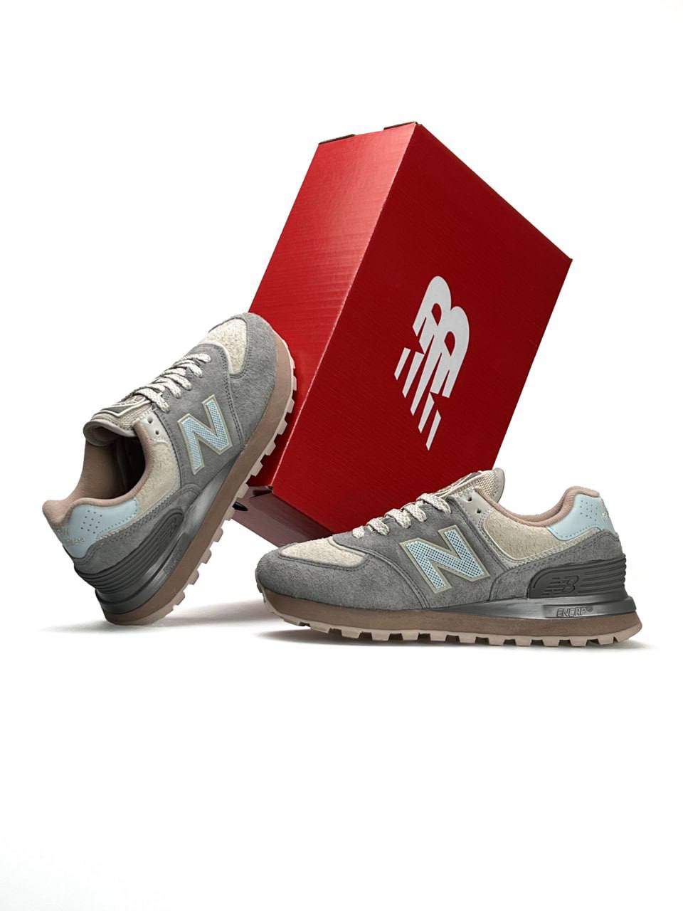 New Balance 574 x Stone Island Grey Pink