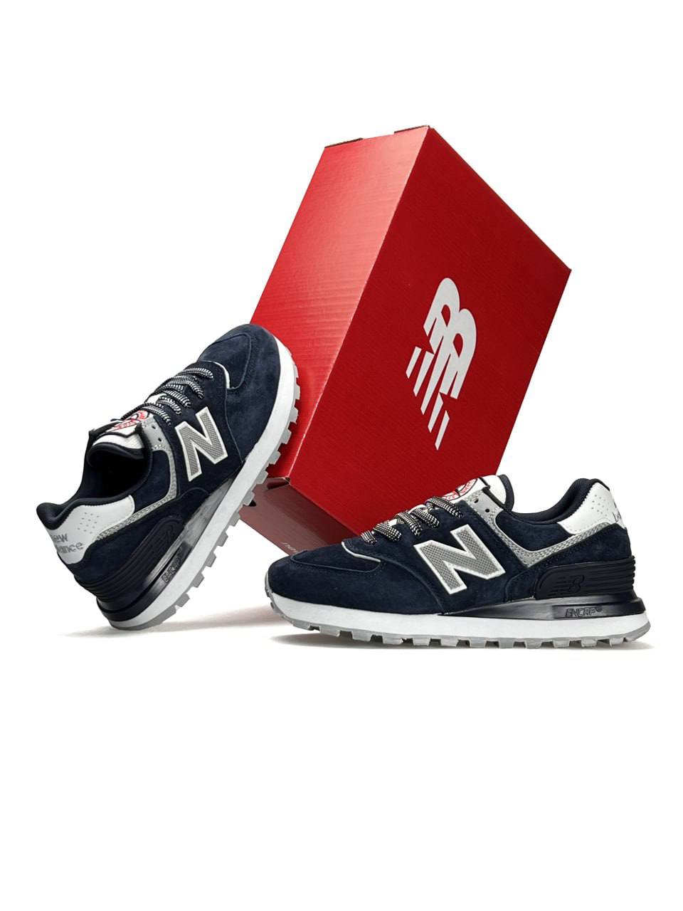 New Balance 574 x Stone Island Navy White