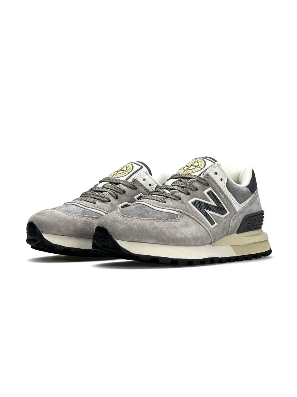 New Balance 574 x Stone Island Gray White