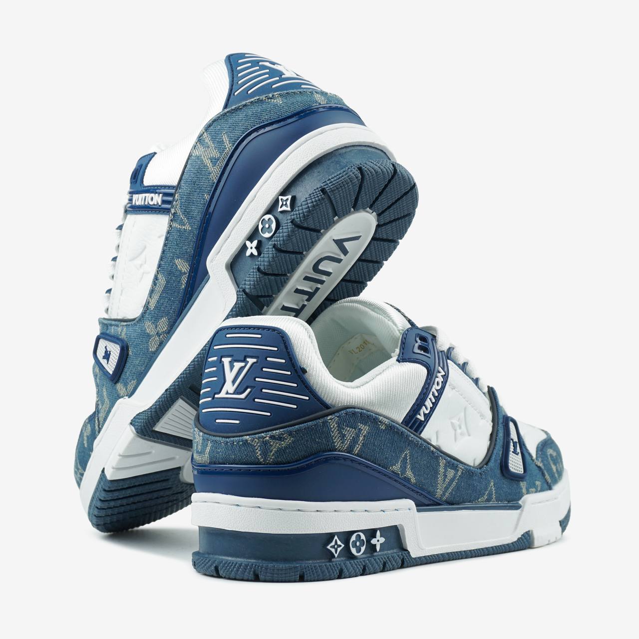 Louis Vuitton Trainer White Blue