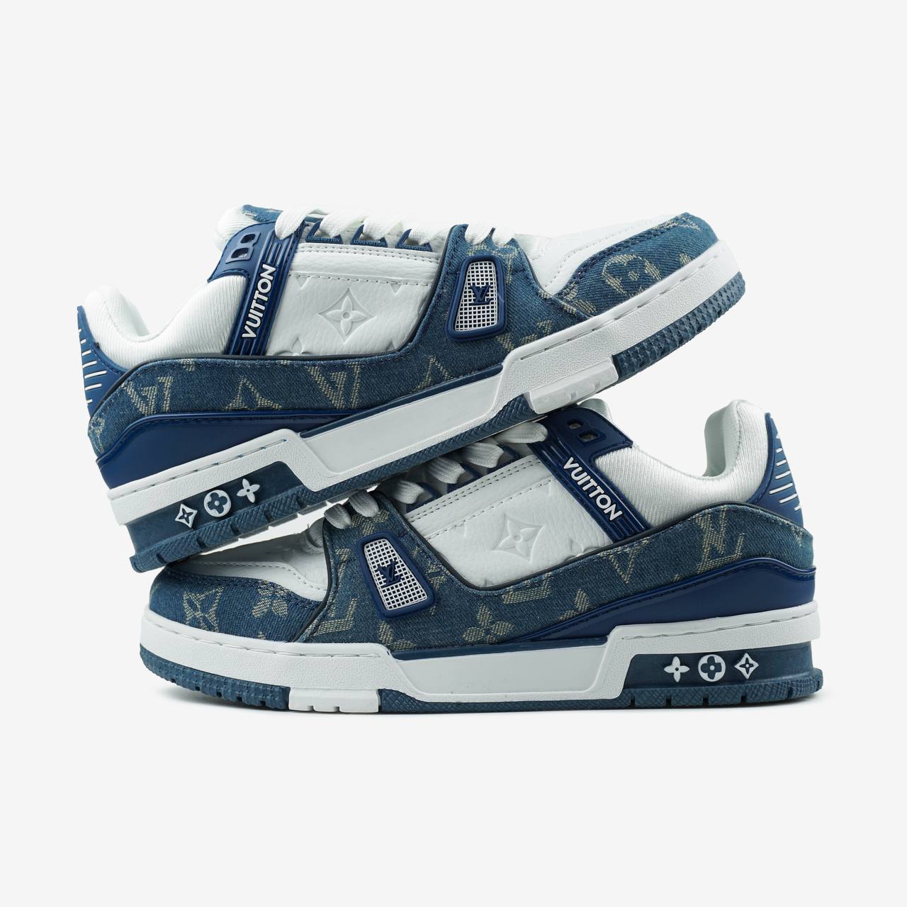 Louis Vuitton Trainer White Blue
