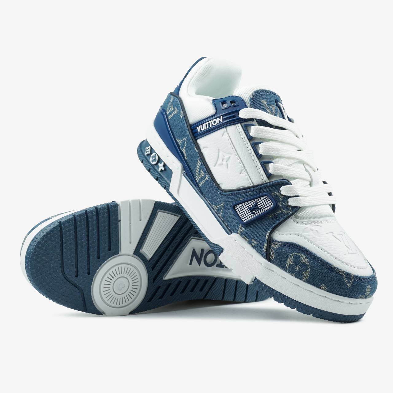 Louis Vuitton Trainer White Blue
