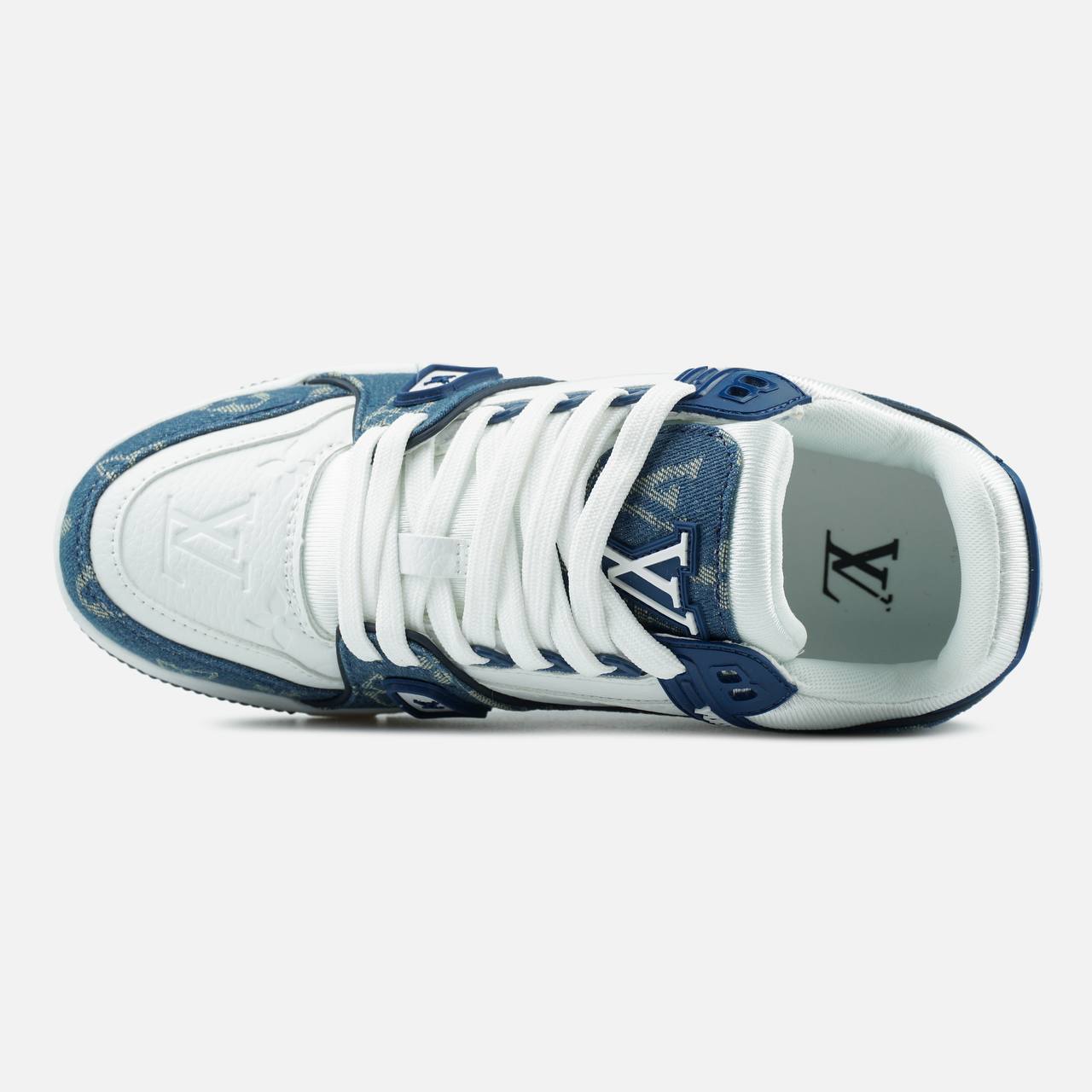 Louis Vuitton Trainer White Blue