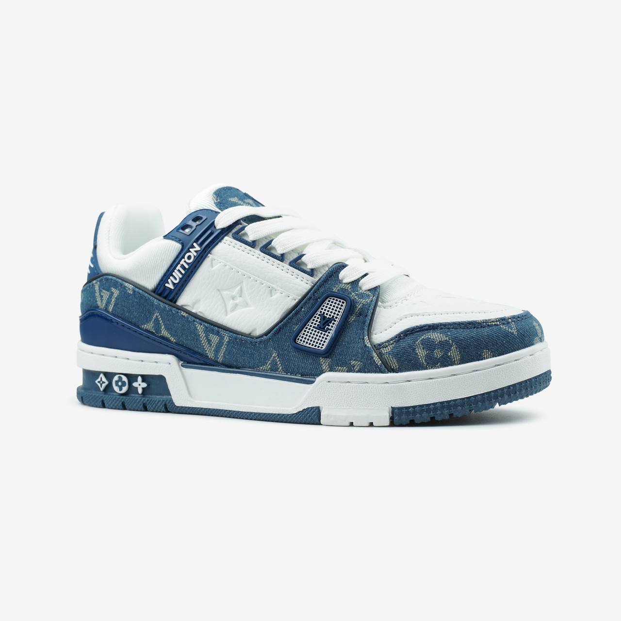 Louis Vuitton Trainer White Blue