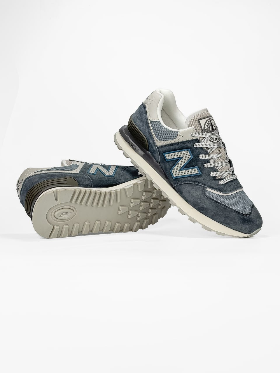 New Balance 574 Grey White BIG SIZE (Великан)