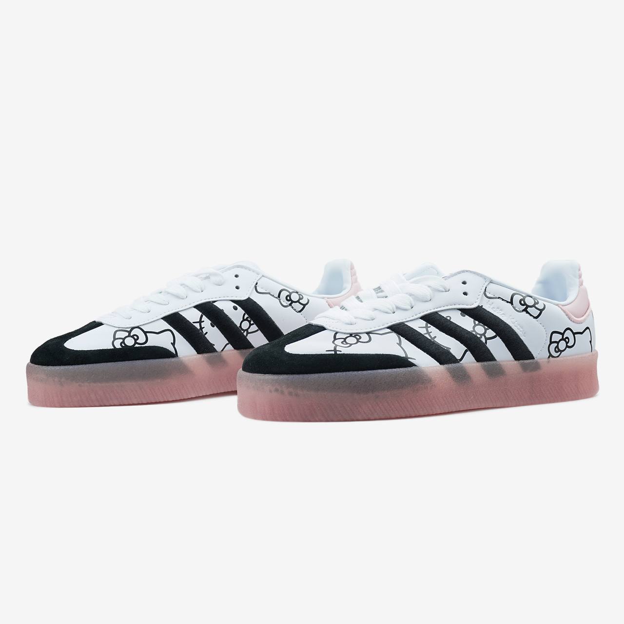 Adidas Samba XLG x Hello Kitty White Pink Black Platform