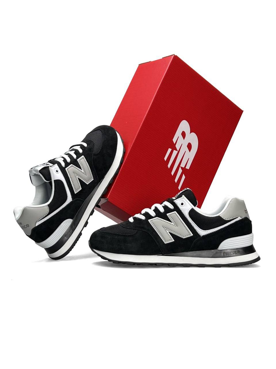 New Balance 574 Black Grey White