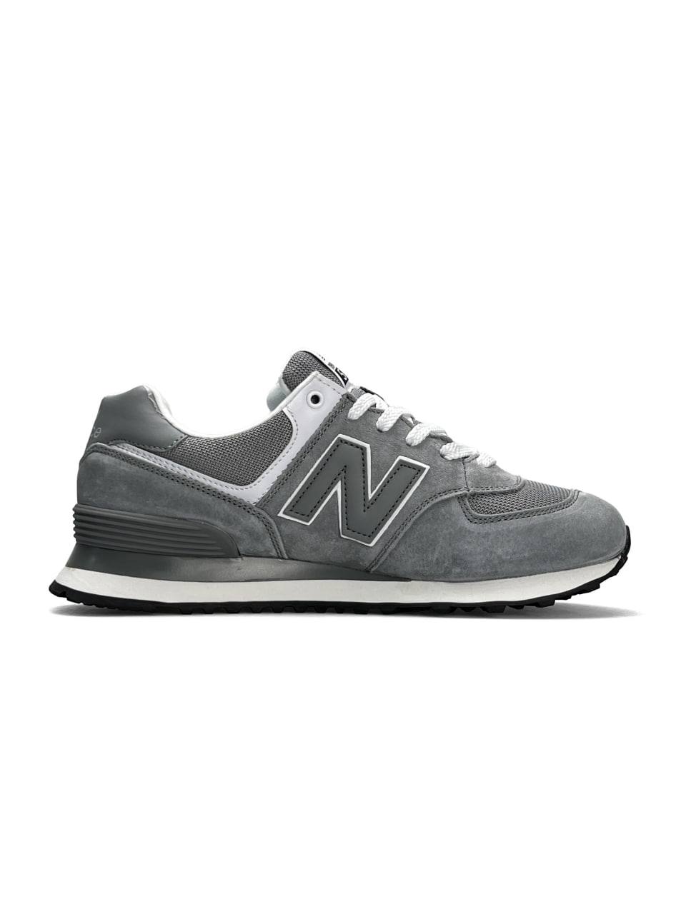 New Balance 574 Light Grey White