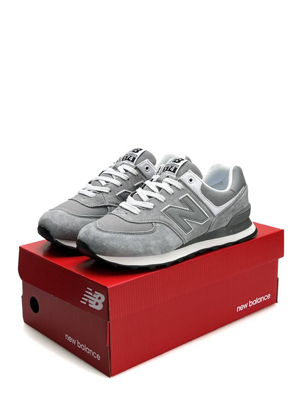 New Balance 574 Light Grey White