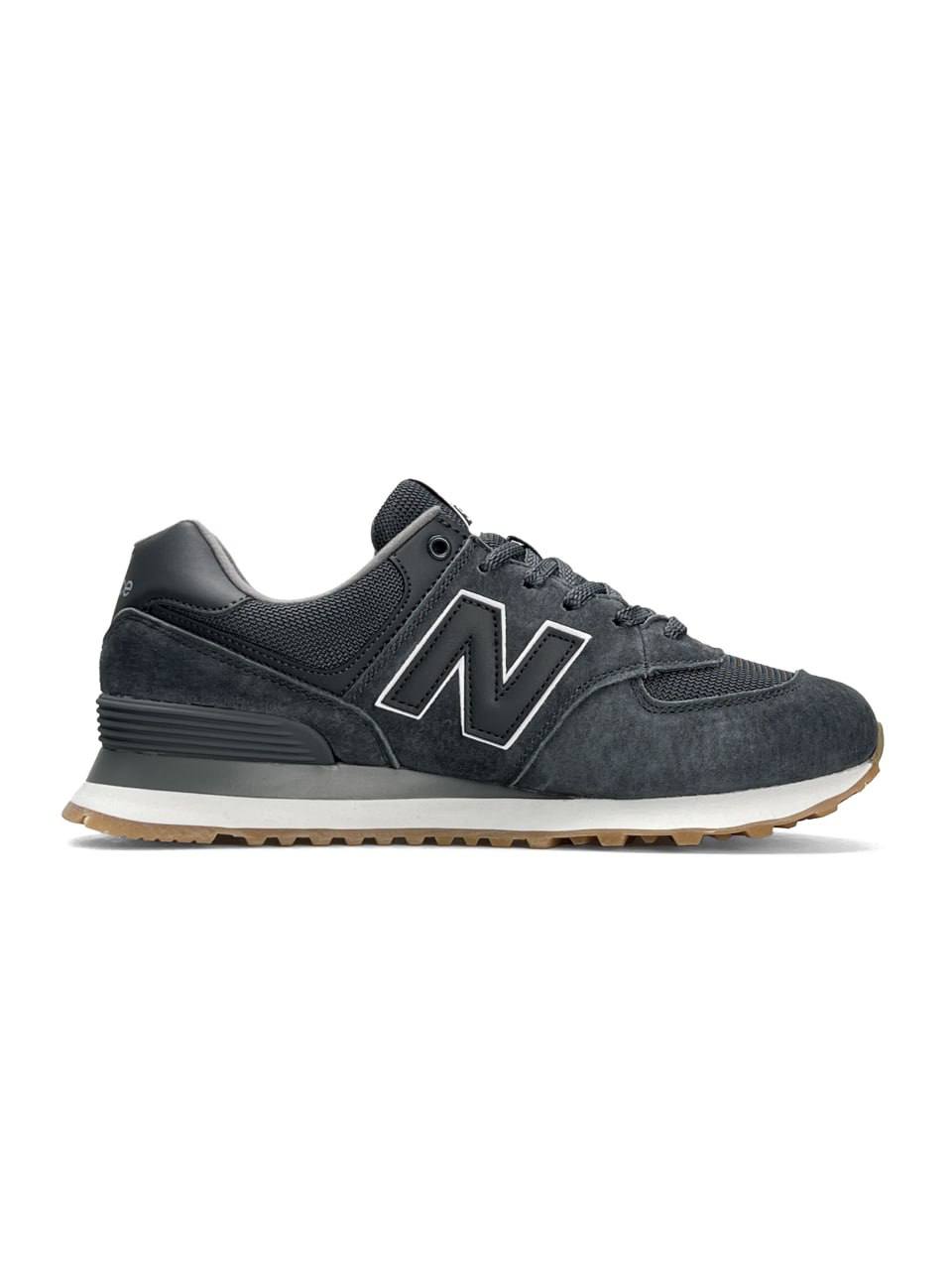 New Balance 574 Dark Grey White