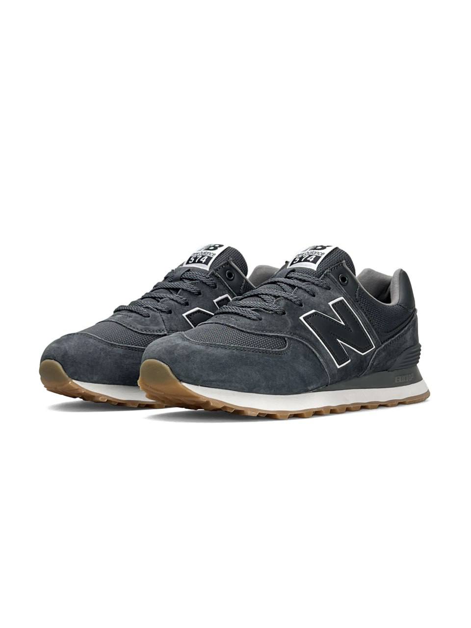 New Balance 574 Dark Grey White