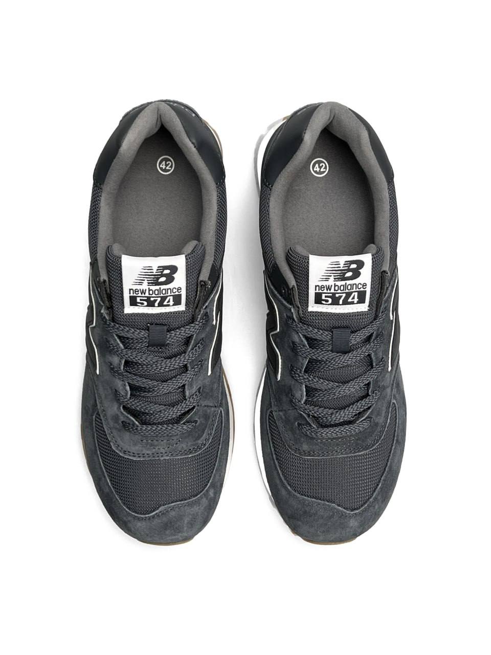 New Balance 574 Dark Grey White