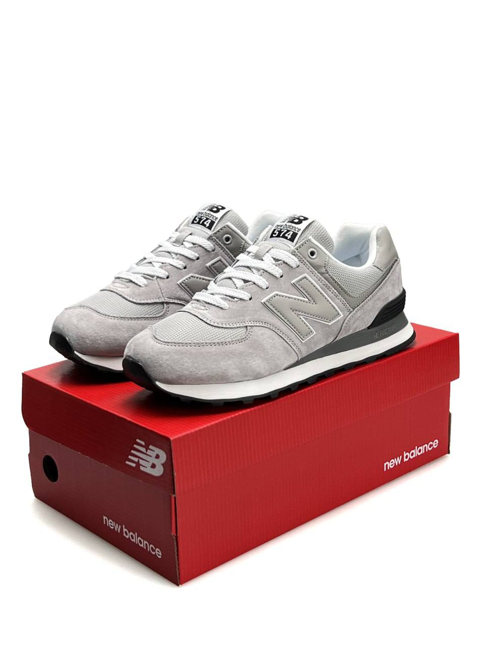 New Balance 574 Light Grey Black