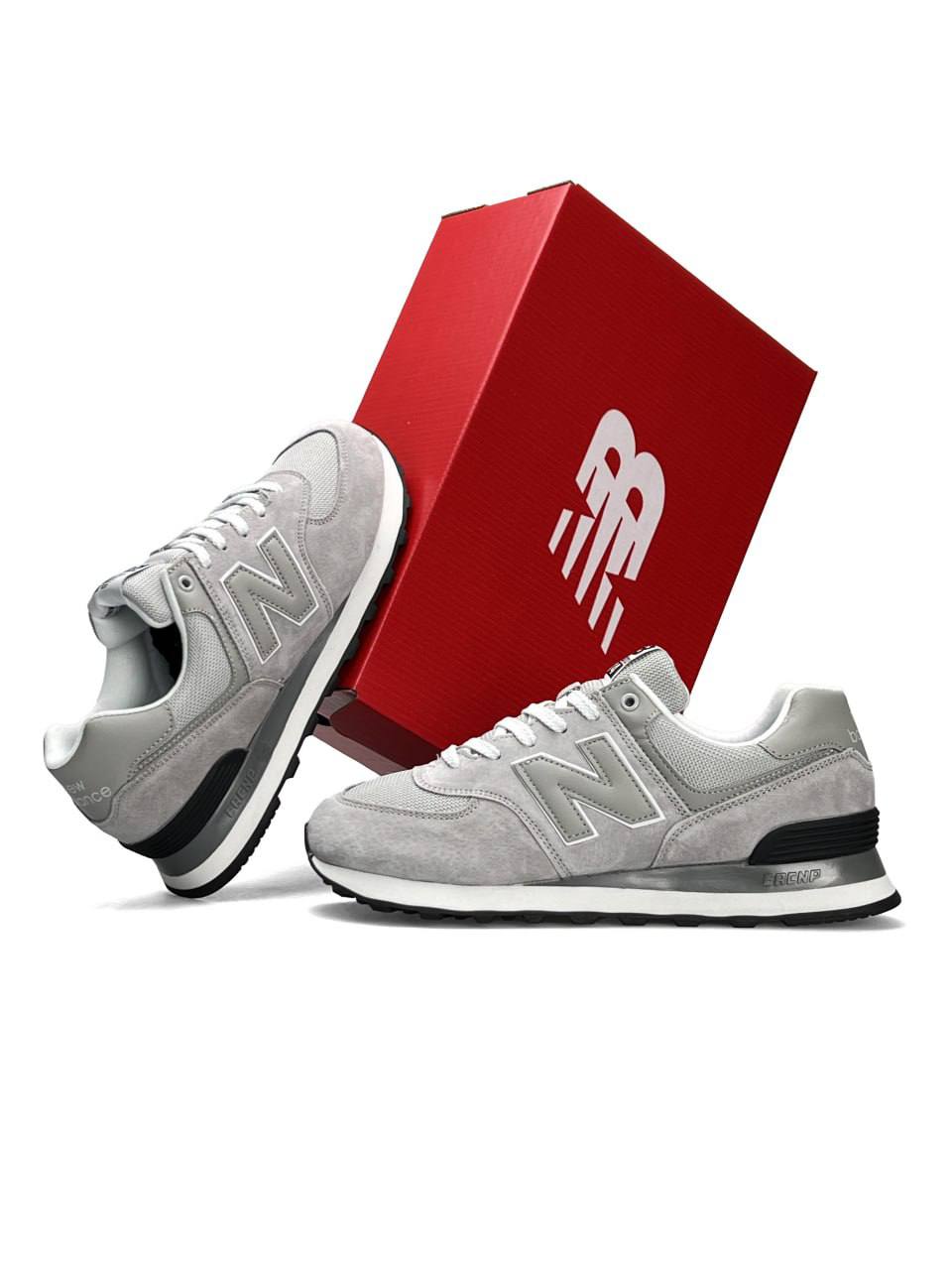 New Balance 574 Light Grey Black