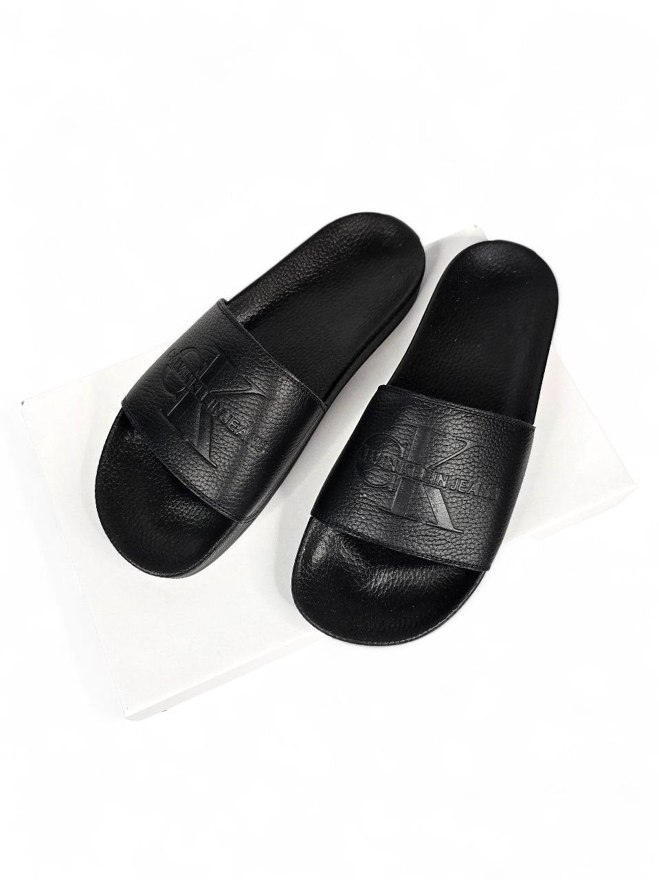 Calvin Klein Slides Leather Black
