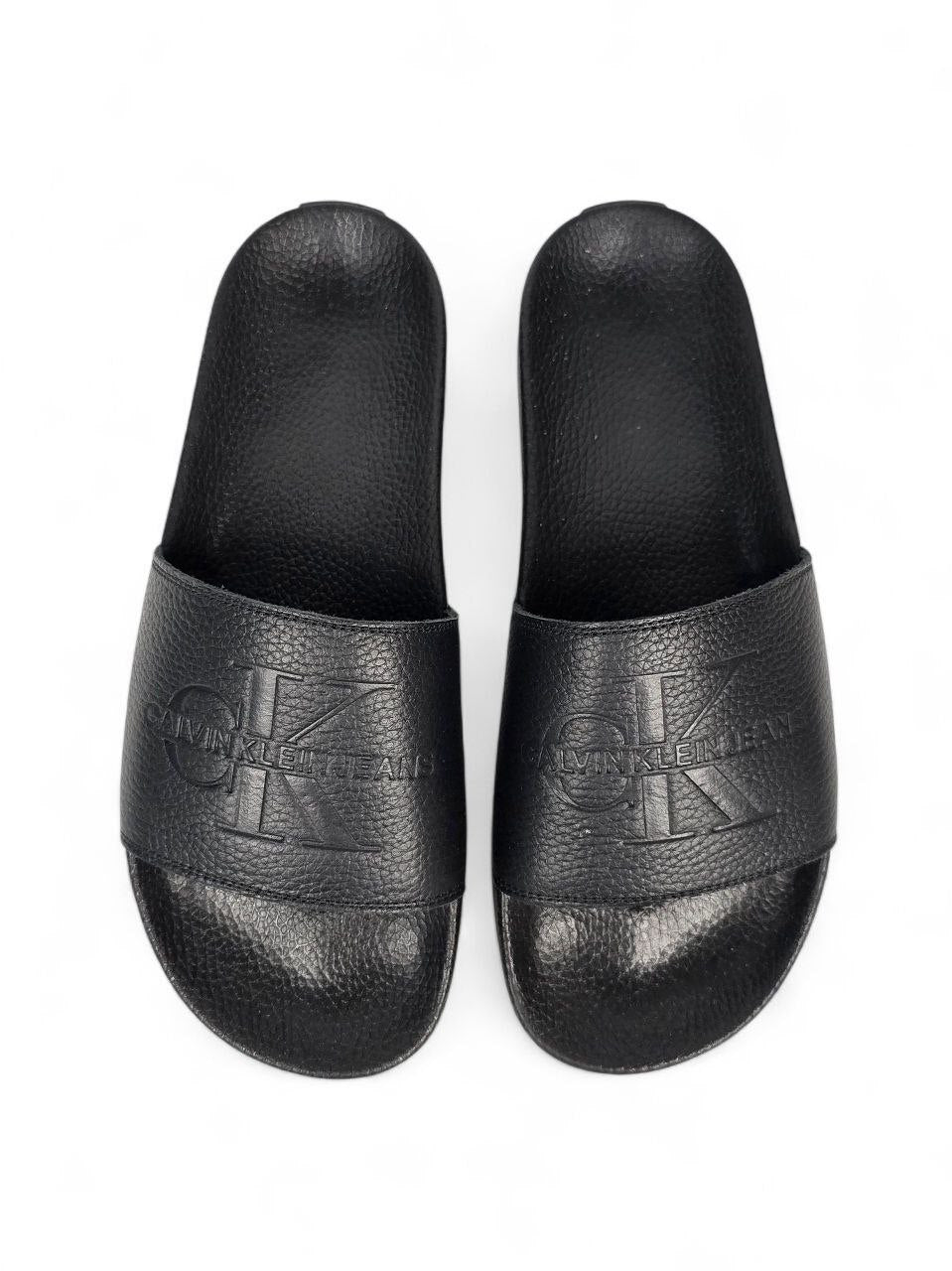 Calvin Klein Slides Leather Black