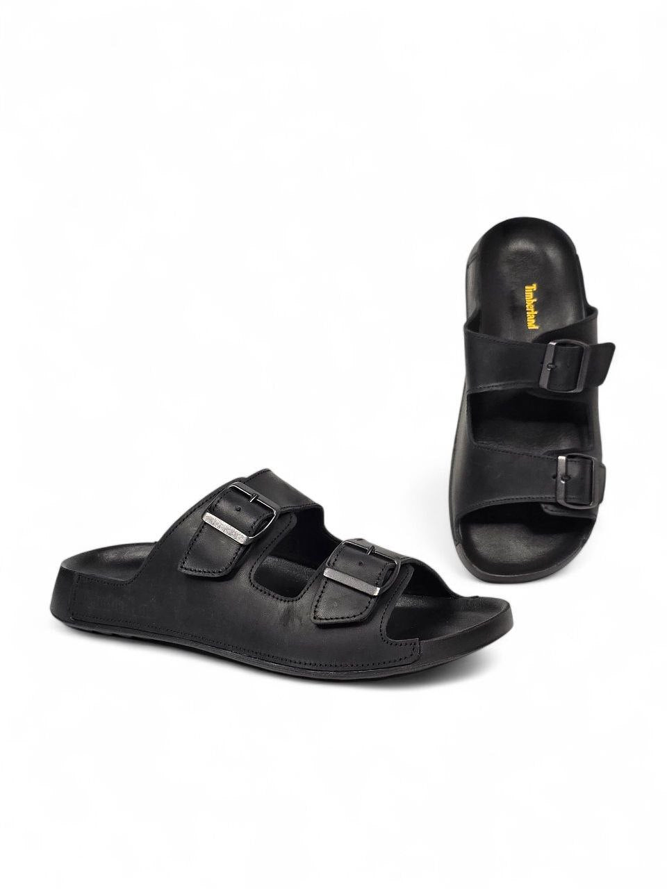Timberland Slides Leather Black