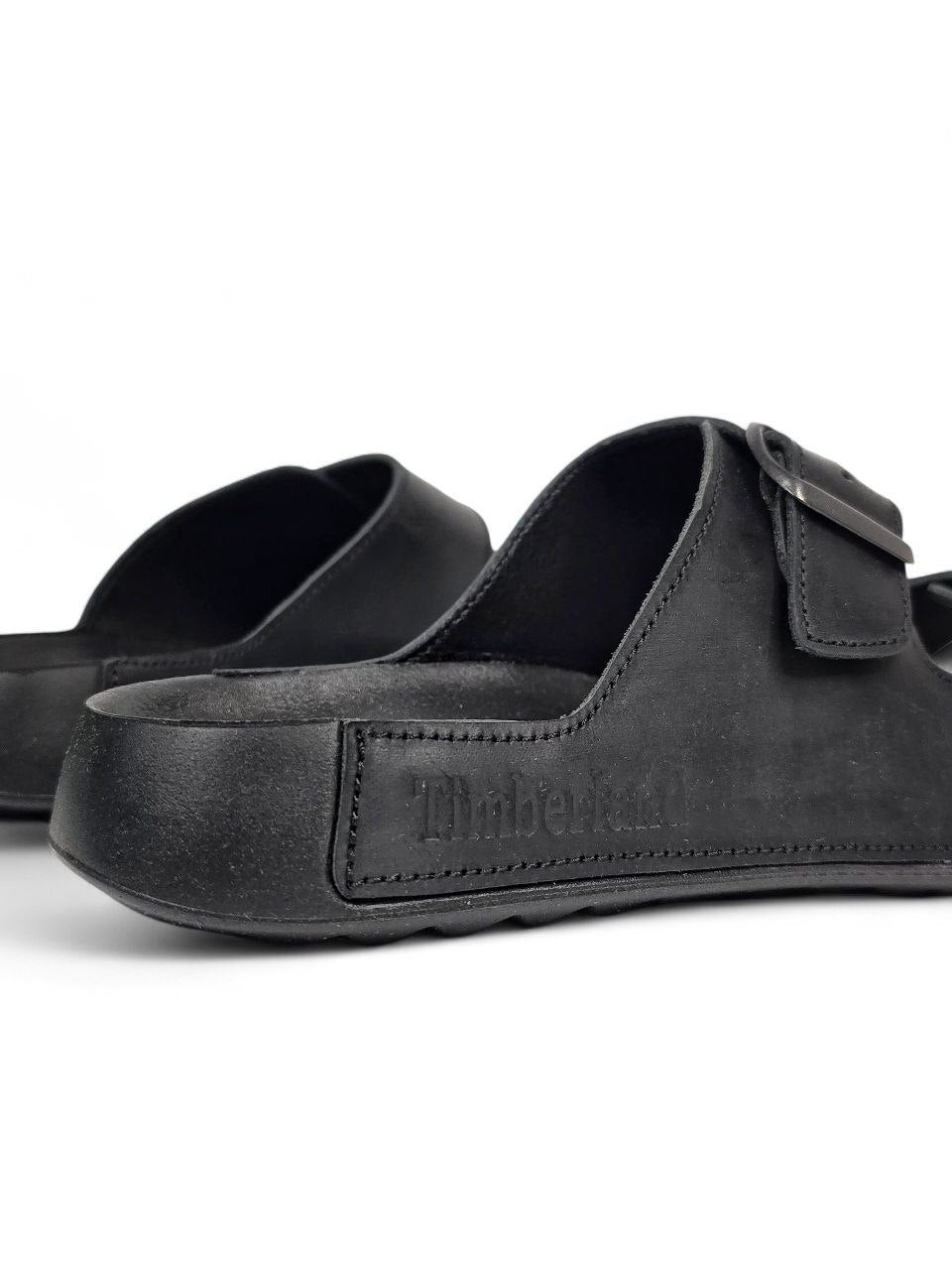 Timberland Slides Leather Black