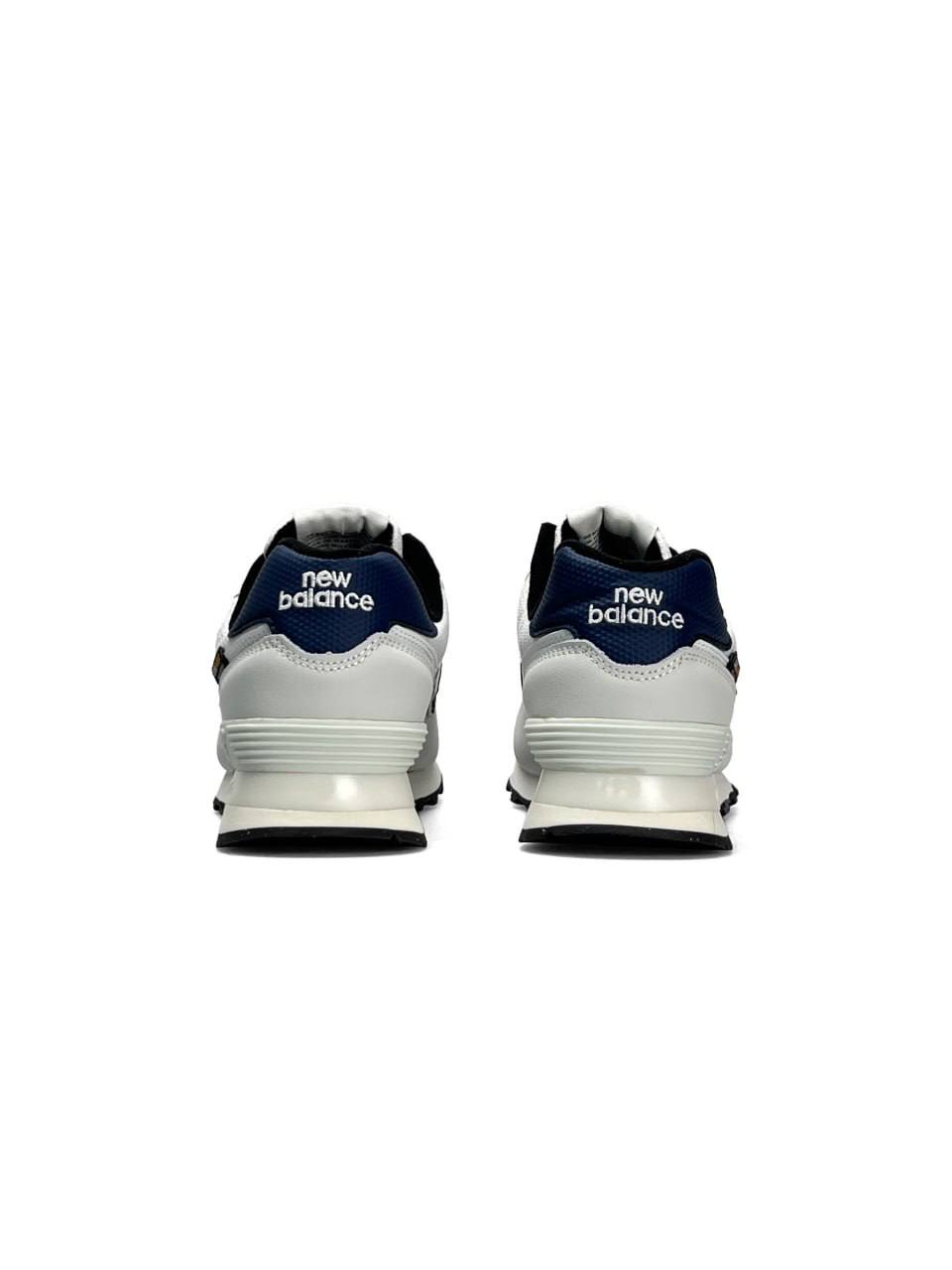New Balance 574 White Navy Cordura