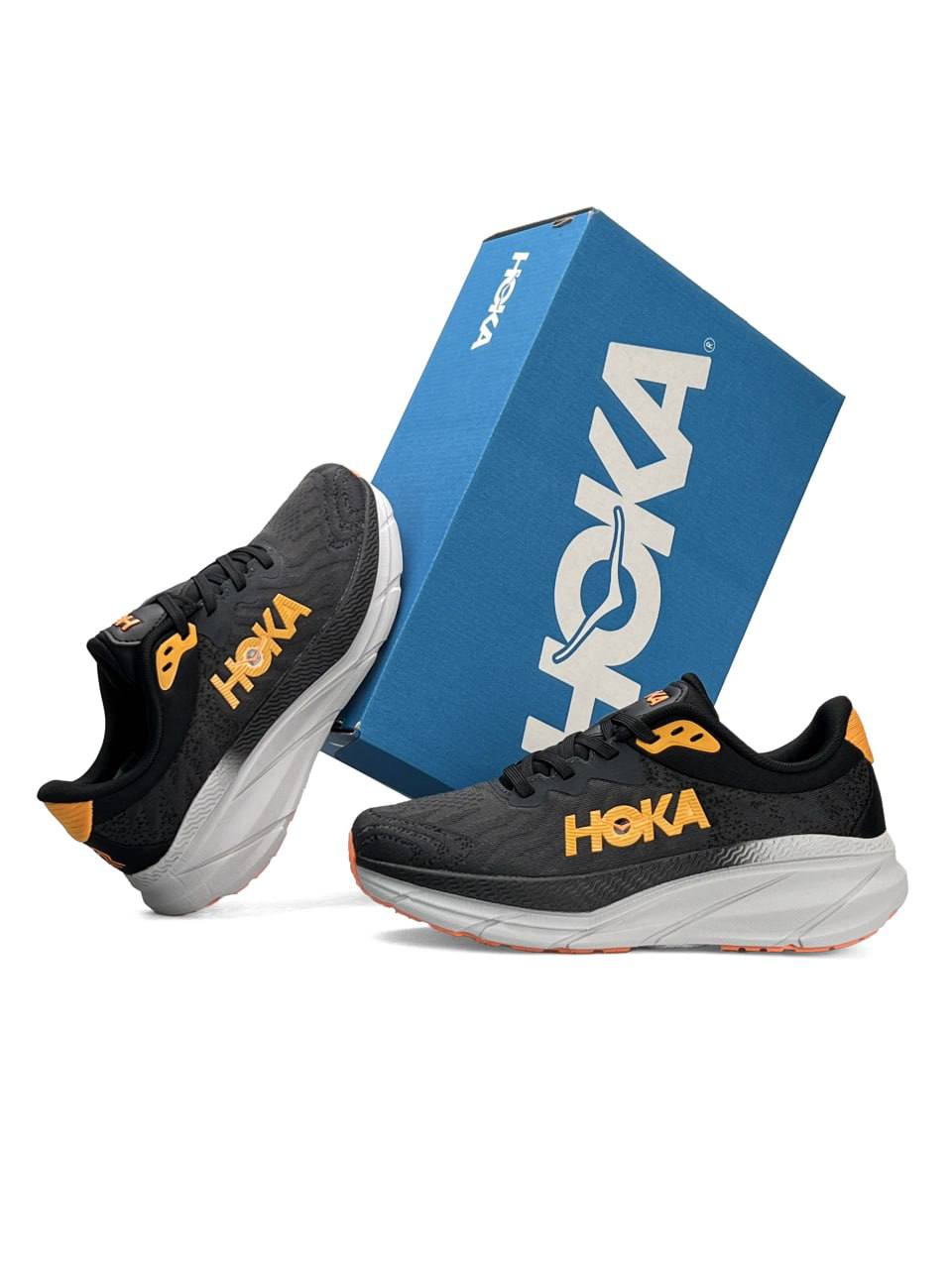 Hoka Challenger ART 7 Black White Orange