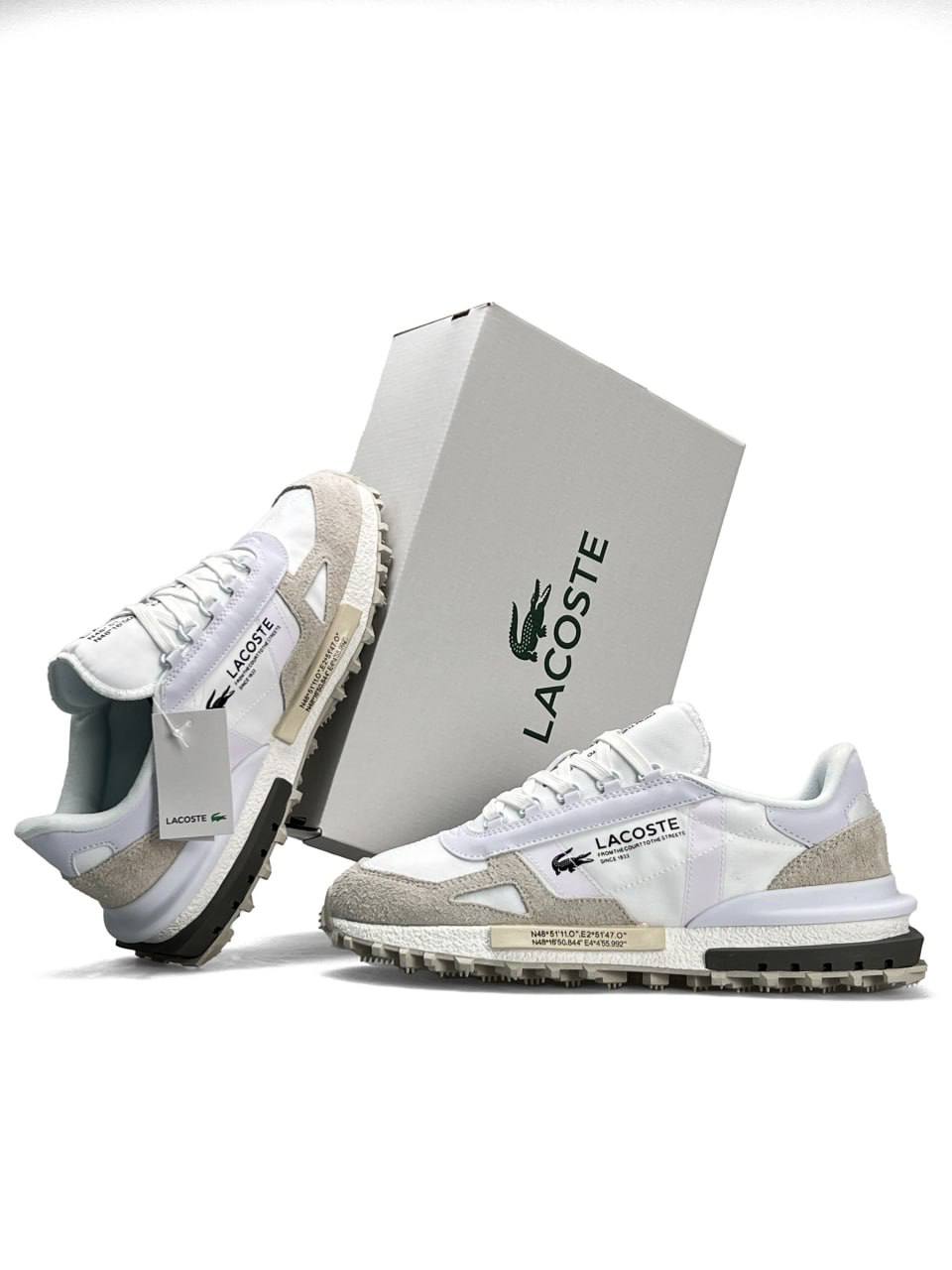 Lacoste Elite Active White Beige