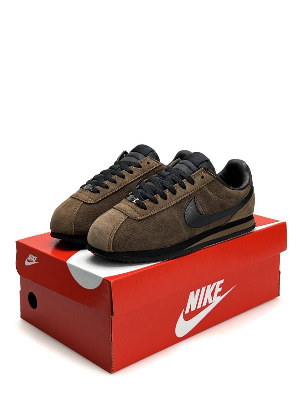 Nike Cortez Brown Black Suede