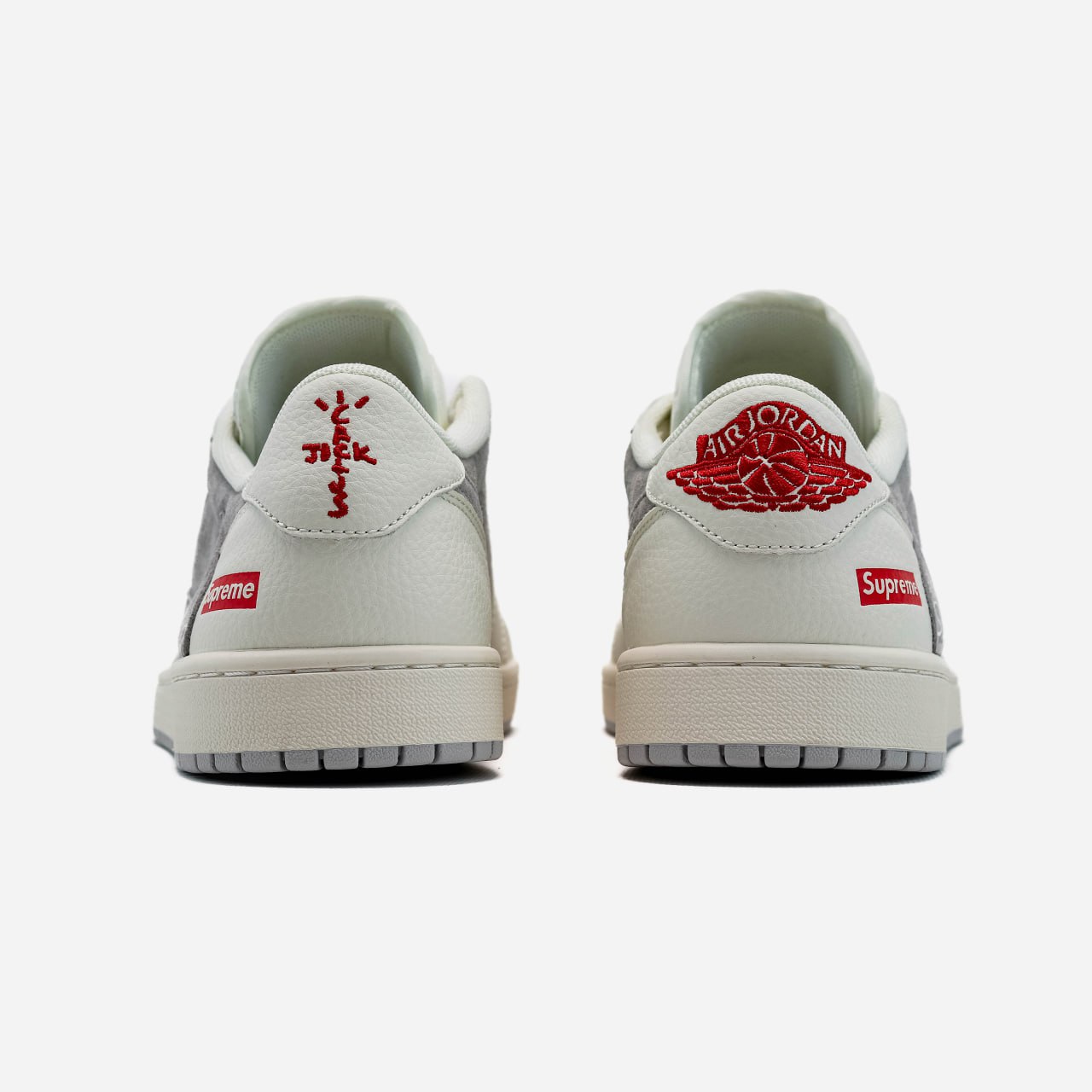 Nike Air Jordan 1 Retro Low x Travis Scott x Supreme White Grey