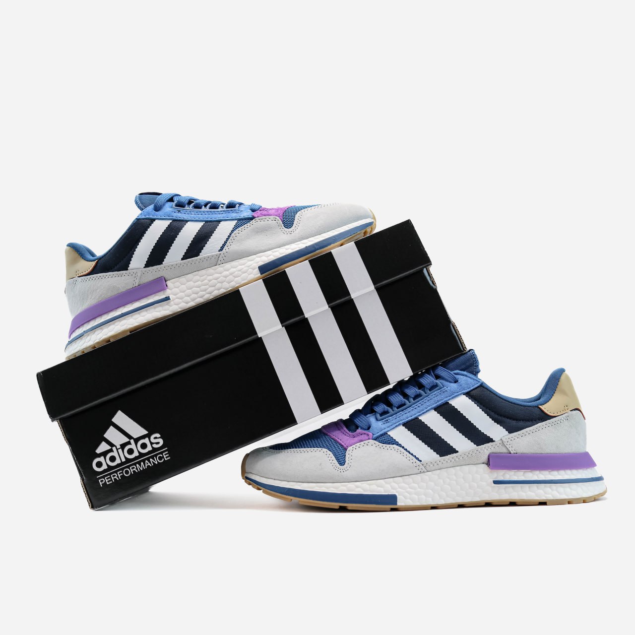 Adidas ZX 500 Blue Purple Grey