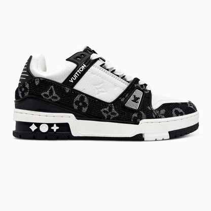 Louis Vuitton Trainer Sneaker Black White 2.0