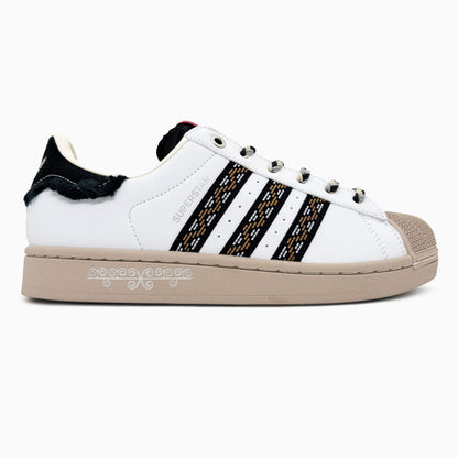 Adidas Superstar II Fringe White Beige Black