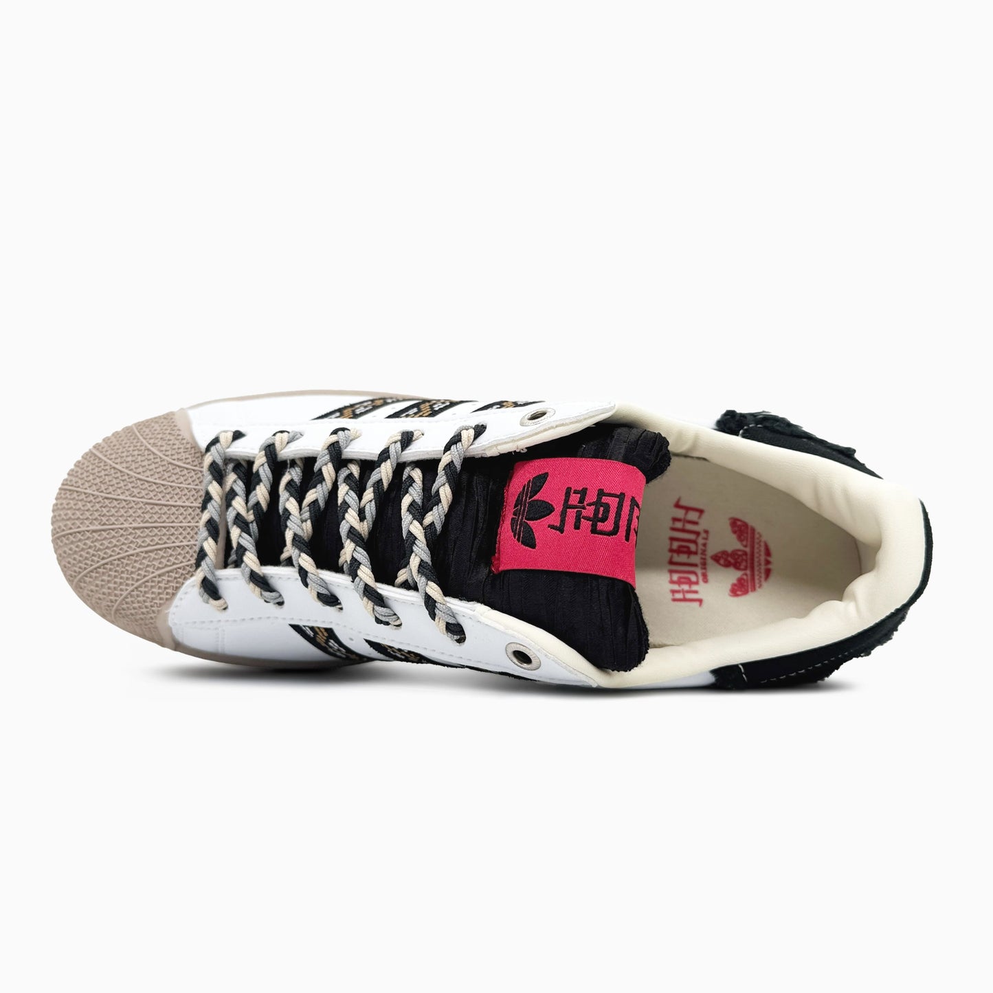 Adidas Superstar II Fringe White Beige Black