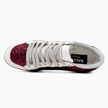 Golden Goose Ball Star Bordeaux Glitter