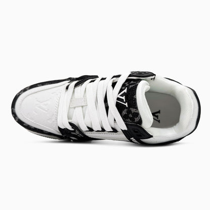 Louis Vuitton Trainer Sneaker Black White 2.0