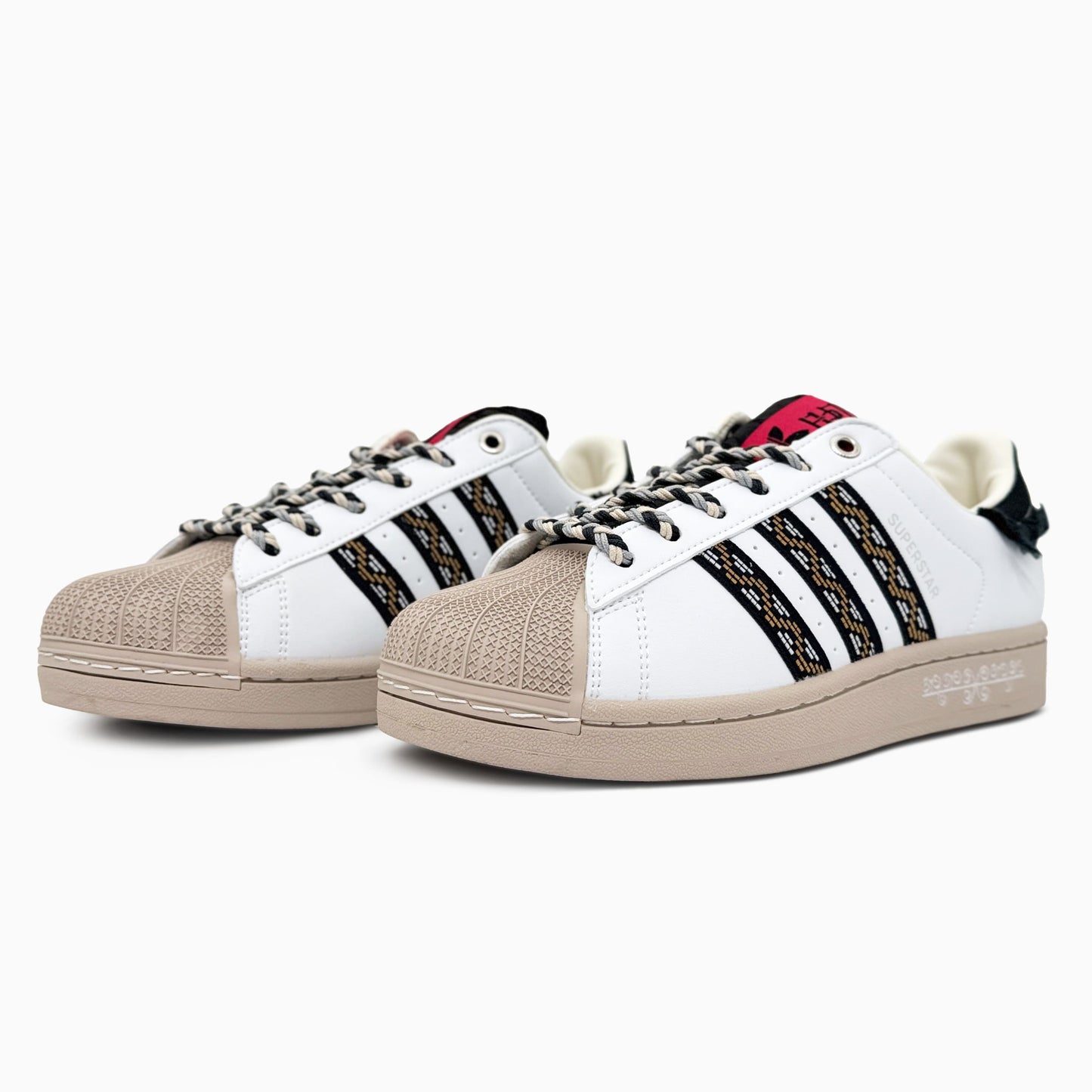 Adidas Superstar II Fringe White Beige Black