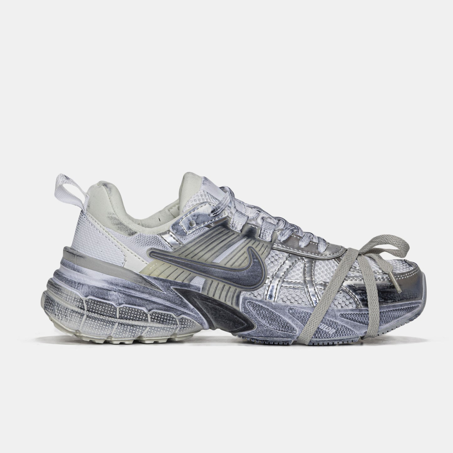 Nike Runntek V2K White Silver Custom