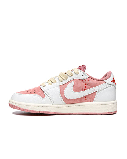 Nike Air Jordan 1 Low x Travis Scott Pink White Beige