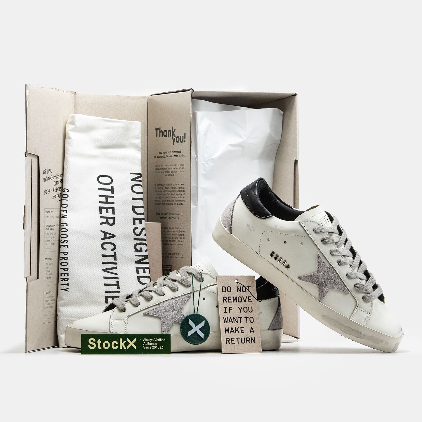 Golden Goose Superstar White Black Star