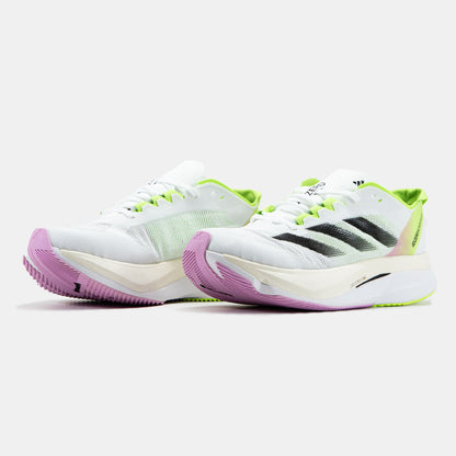 Adidas Adizero Boston 12 White Neon