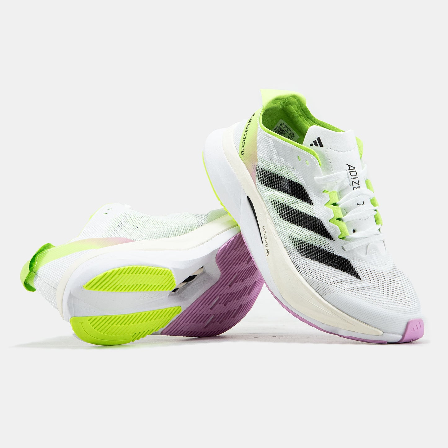 Adidas Adizero Boston 12 White Neon