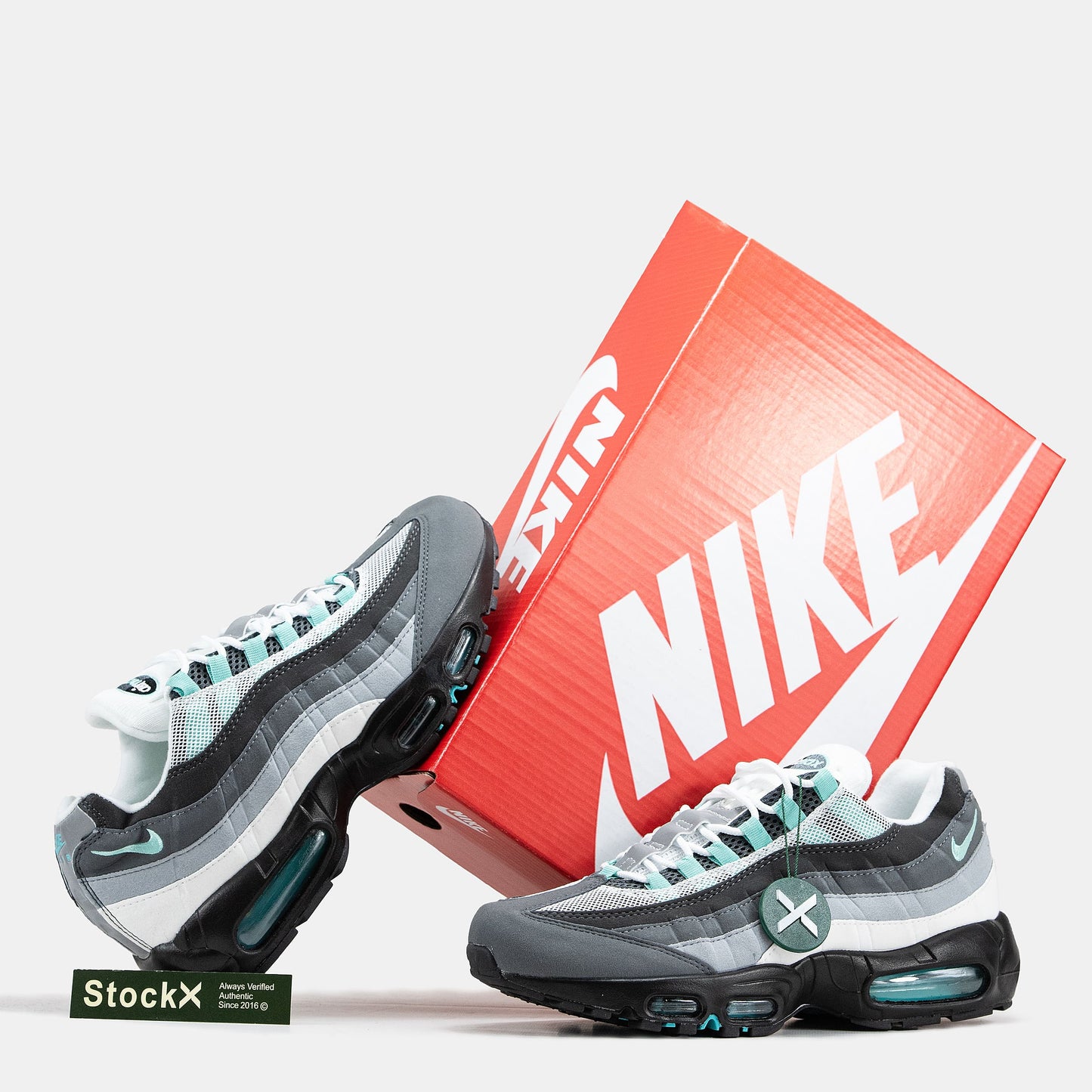 Nike Air Max 95 Grey White Neon / Hyper Turquoise