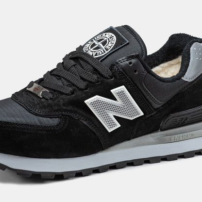 New Balance 574 x Stone Island Black White Grey