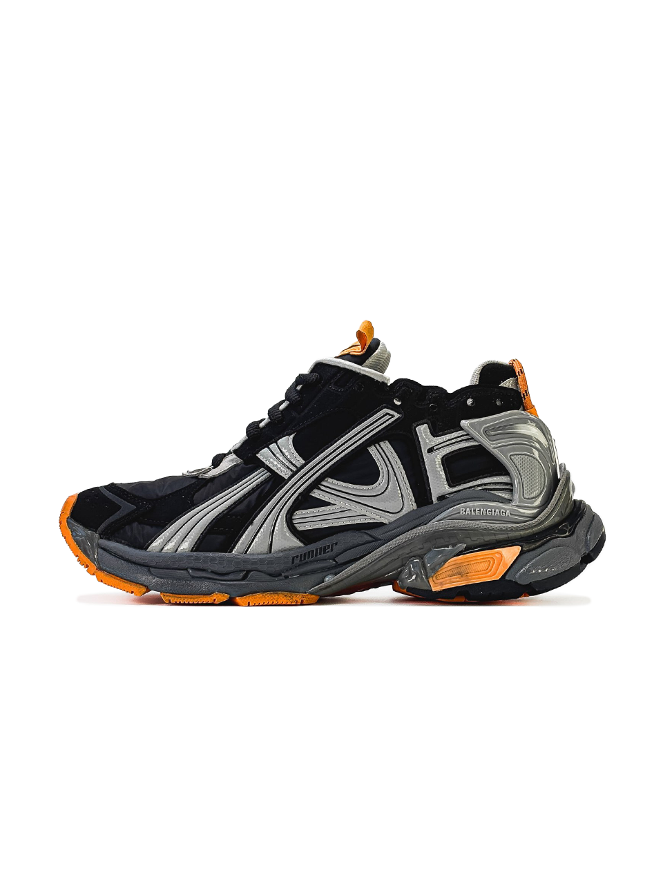 Balenciaga Runner Black Gray Neon Orange