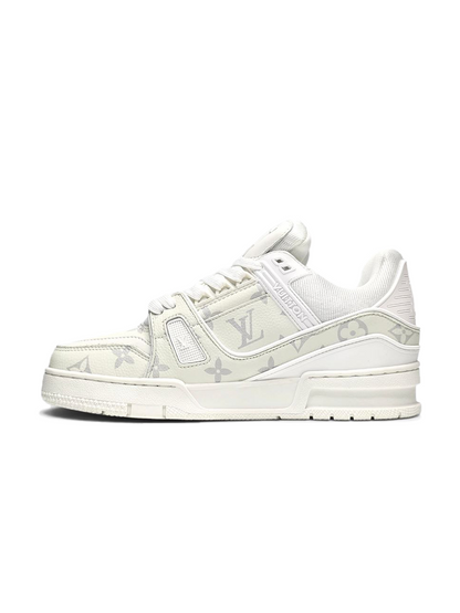 Louis Vuitton Trainer White Grey
