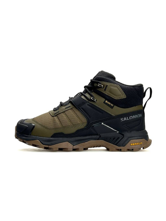 Salomon X Ultra 4 Mid Fur Khaki Black