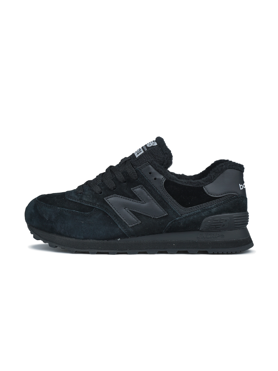 New Balance 574 Black Dark Blue Хутро