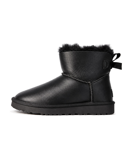 UGG Bailey Bow Mini Leather Black