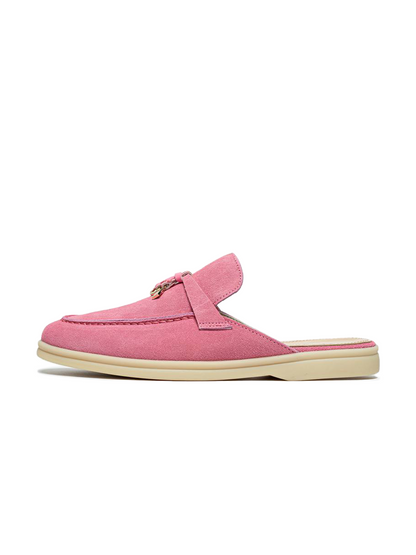 Loro Piana Summer Walk Mules Pink Sand